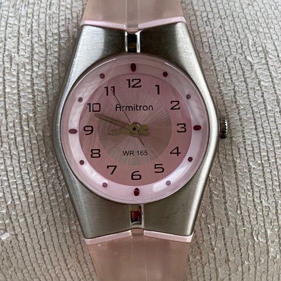 Armitron Accessories Armitron Ladies Wristwatch Pink Band Acrylic